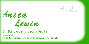 anita lewin business card